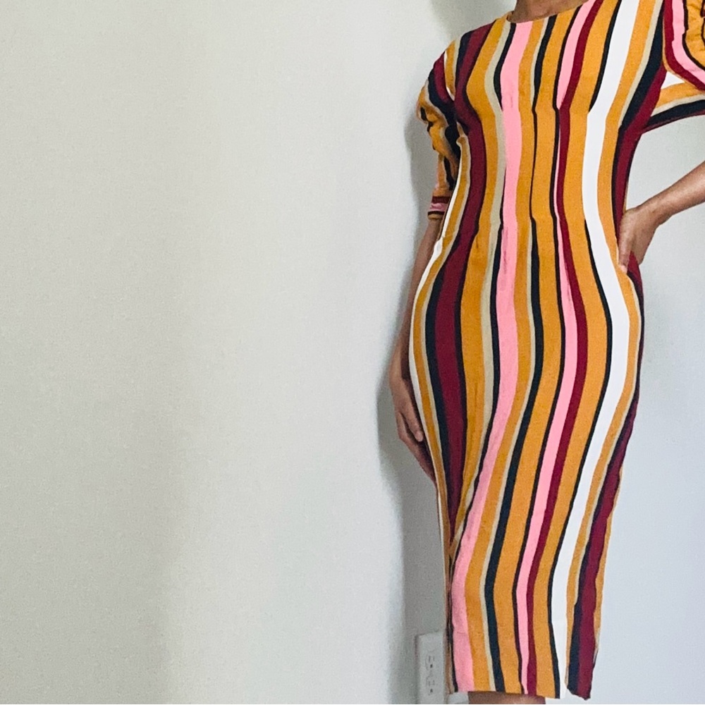 Zara Midi Striped Studio Dress - Picture 9 of 15